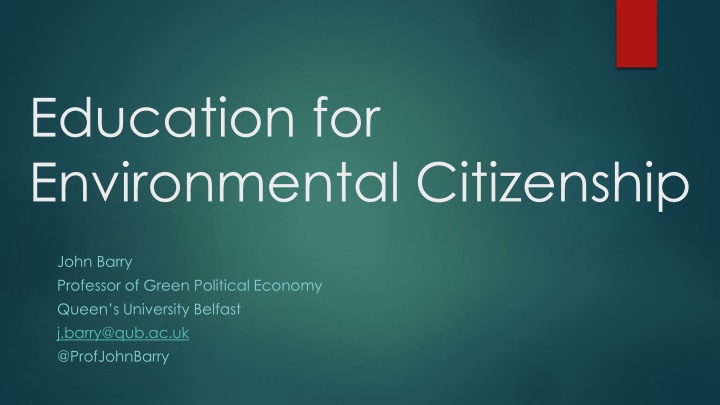 education for environmental citizenship