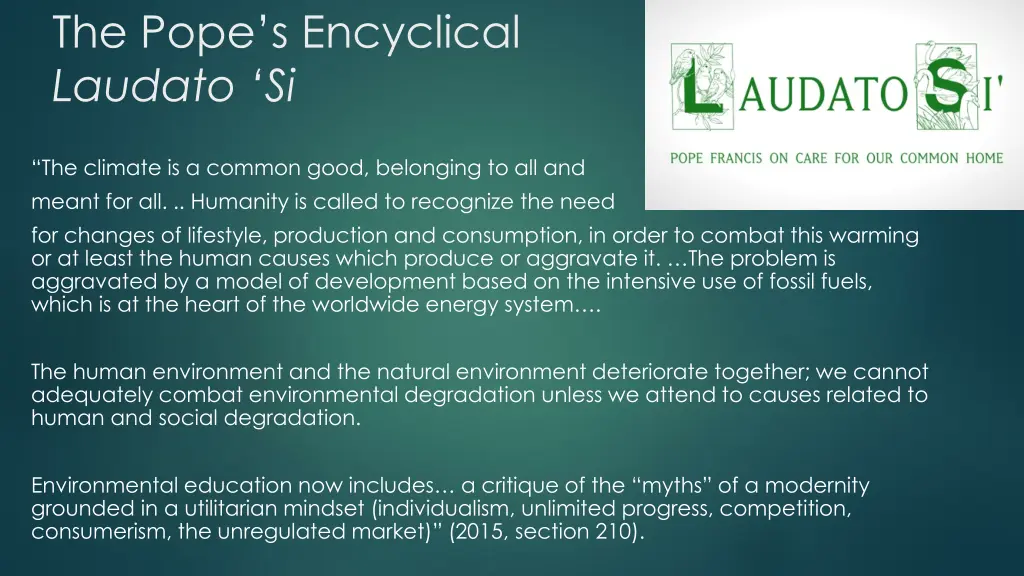 the pope s encyclical laudato si