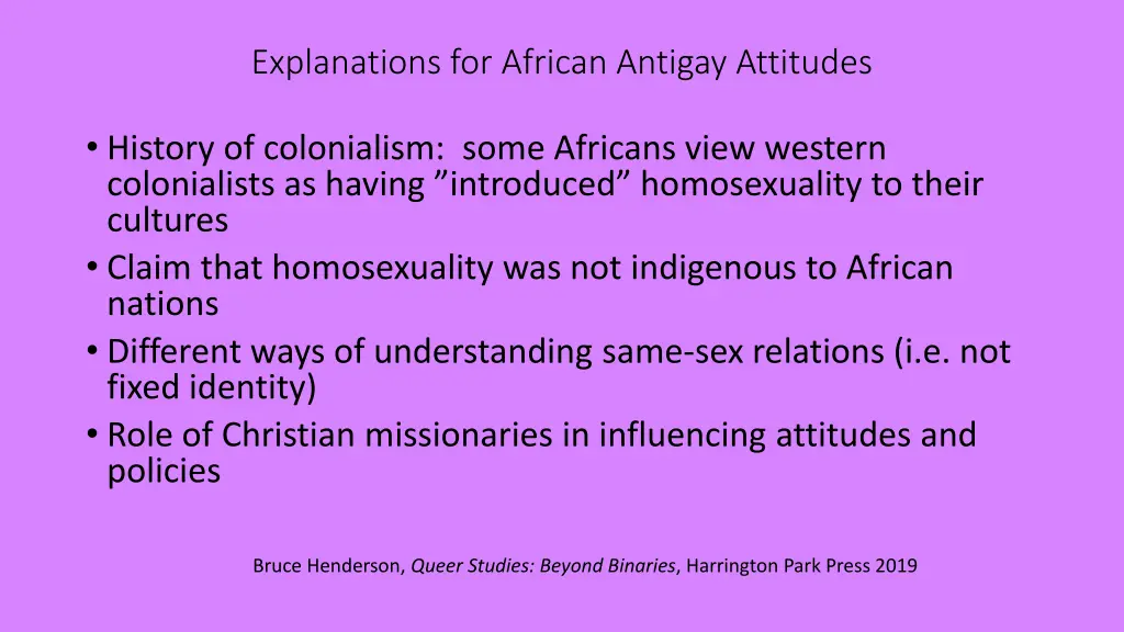 explanations for african antigay attitudes