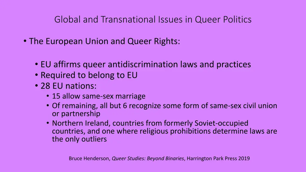 global and transnational issues in queer politics