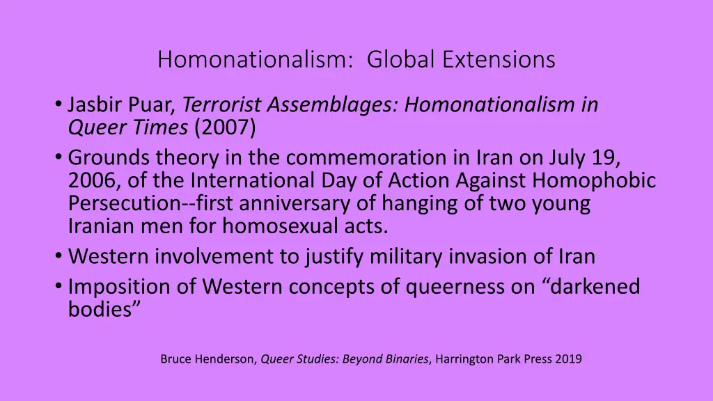 homonationalism global extensions