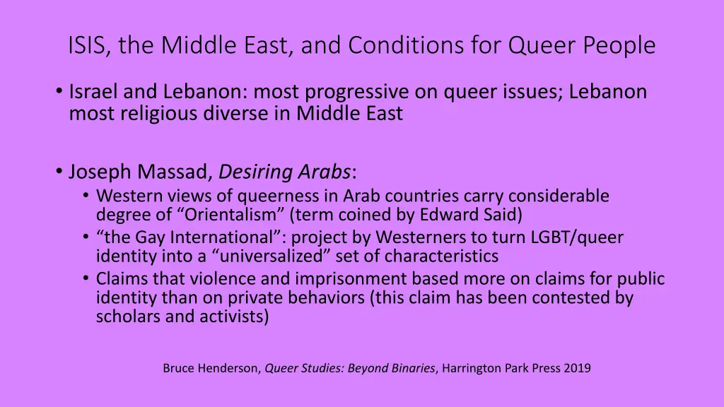 isis the middle east and conditions for queer