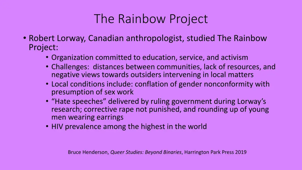 the rainbow project