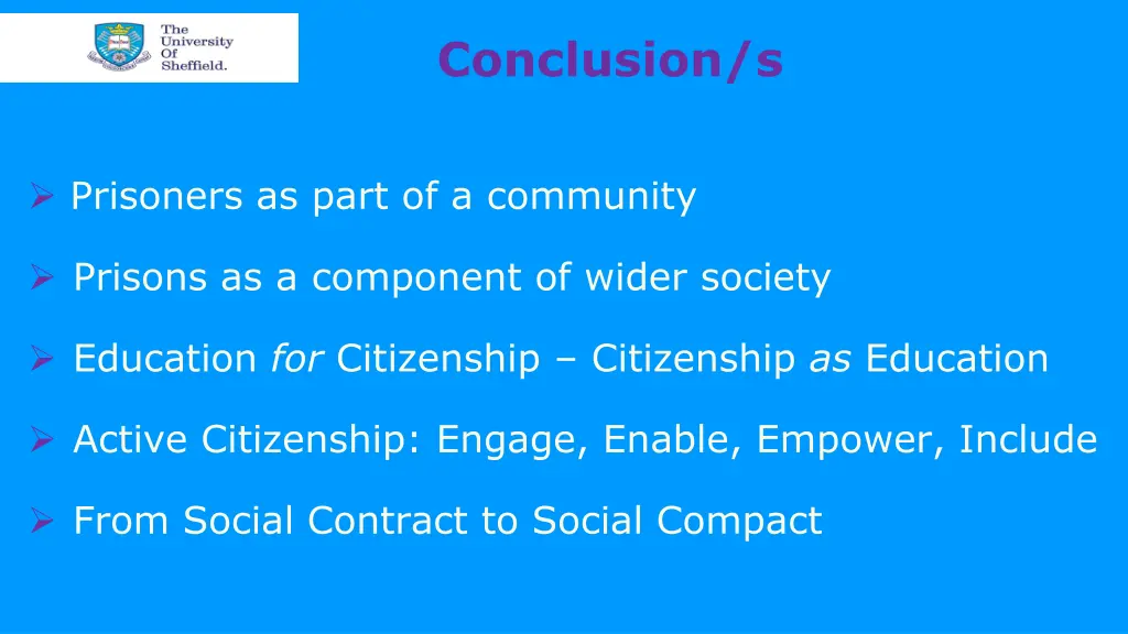 conclusion s