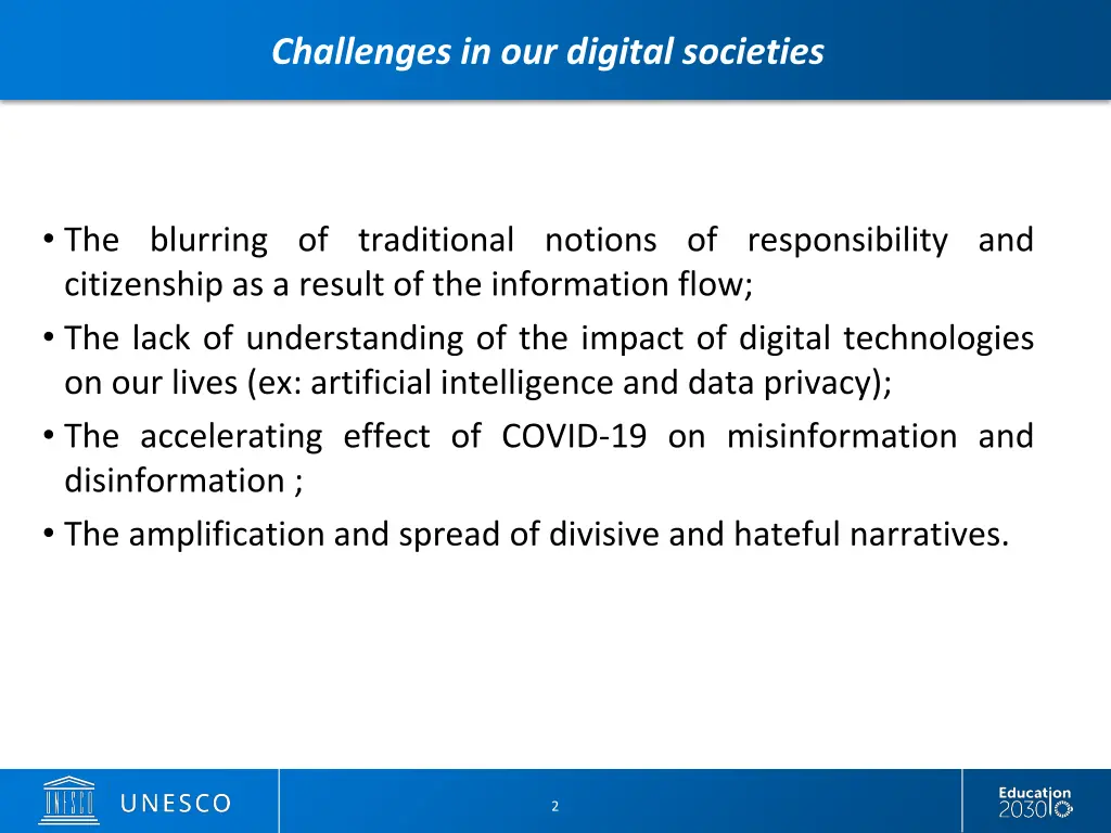 challenges in our digital societies