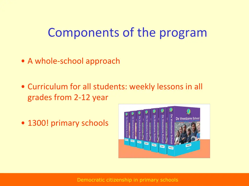 components of the program