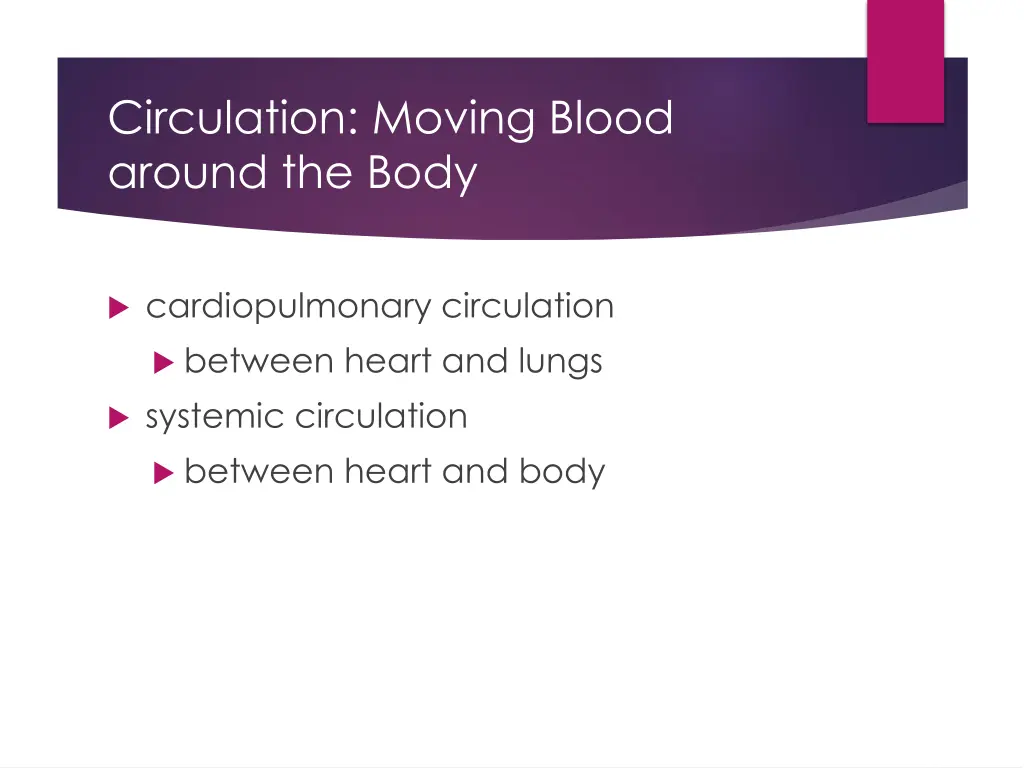 circulation moving blood around the body