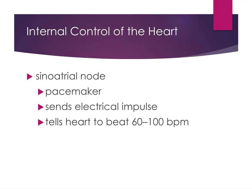 internal control of the heart