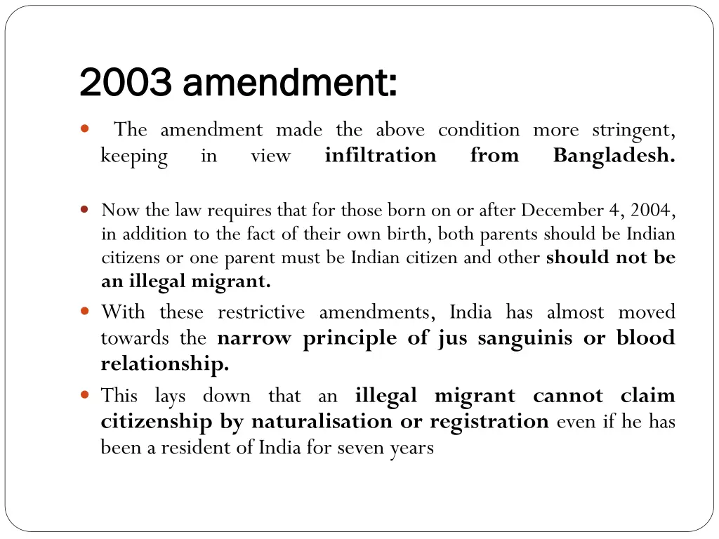 2003 amendment 2003 amendment