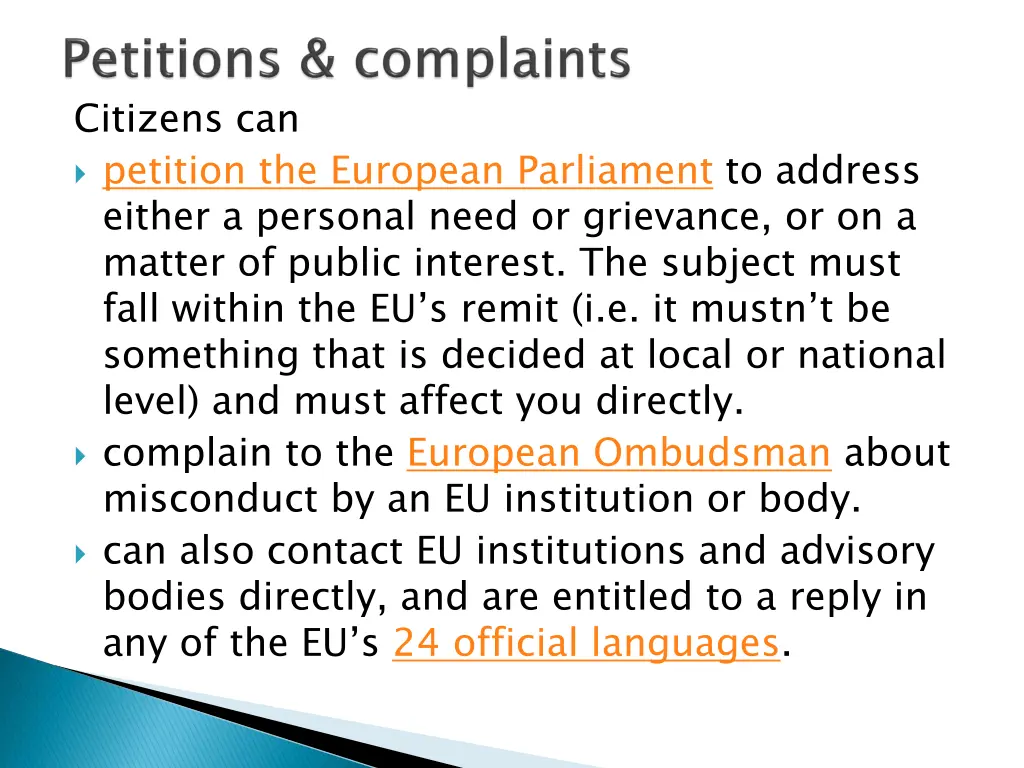 citizens can petition the european parliament