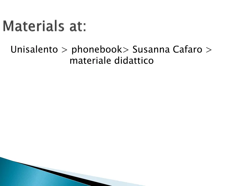 unisalento phonebook susanna cafaro materiale