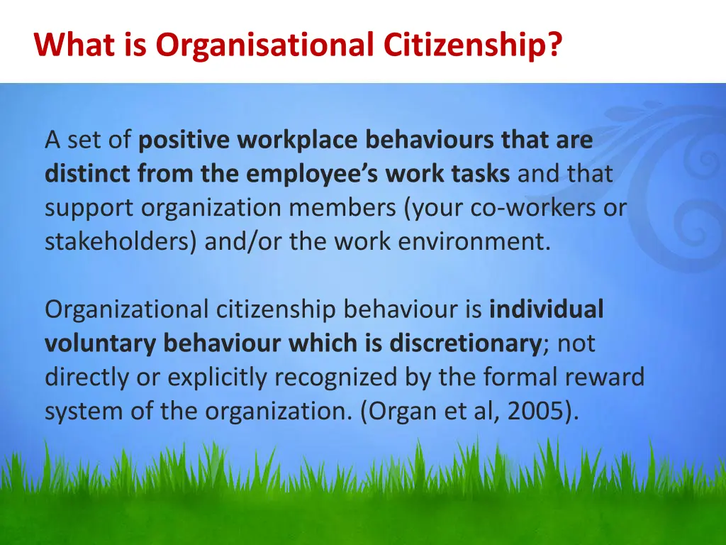 what is organisational citizenship