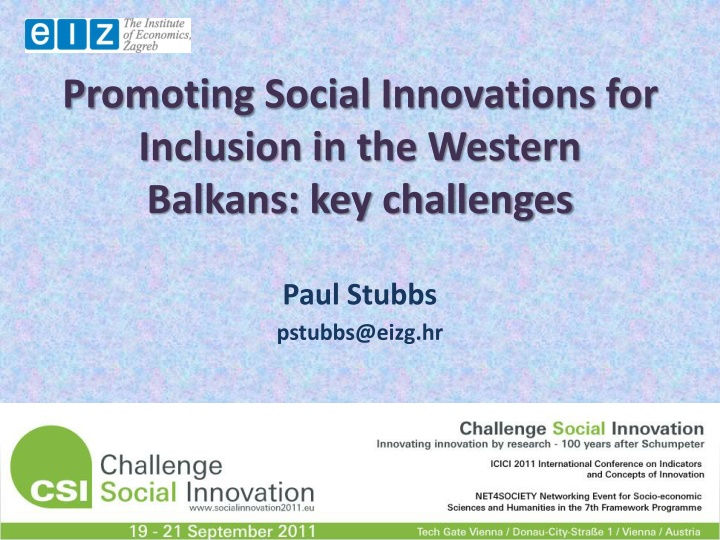 promoting social innovations for inclusion