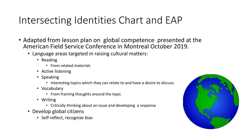 intersecting identities chart and eap