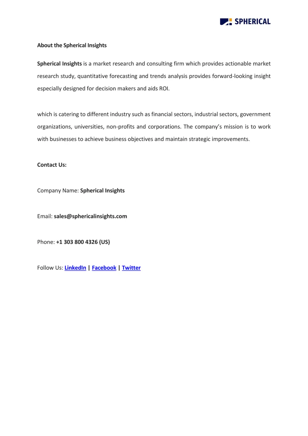 about the spherical insights