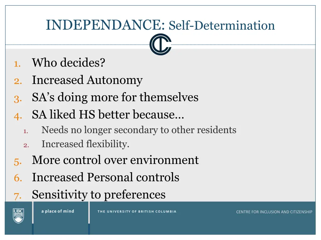 independance self determination