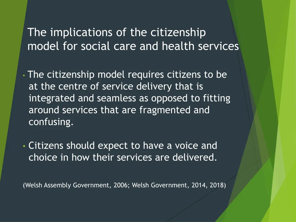 the implications of the citizenship model