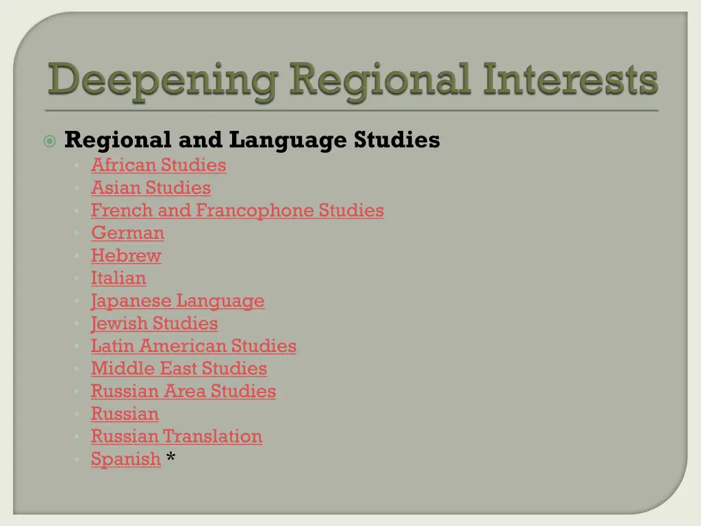 regional and language studies african studies