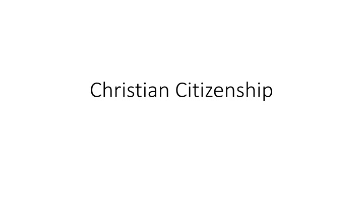 christian citizenship