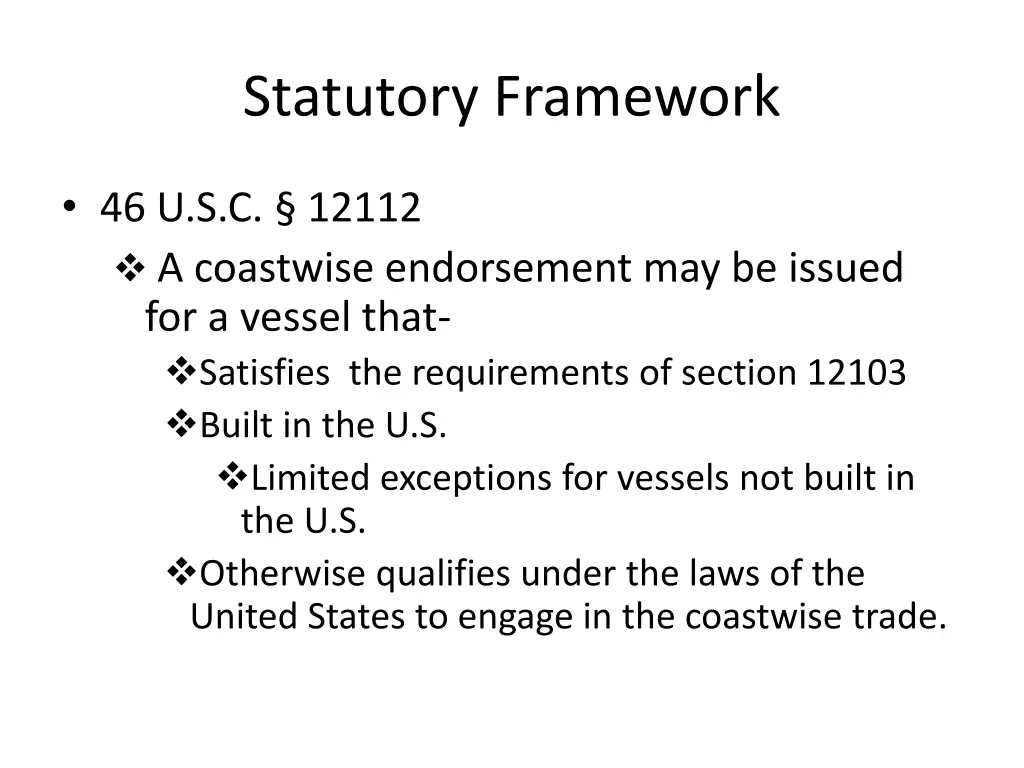 statutory framework 2