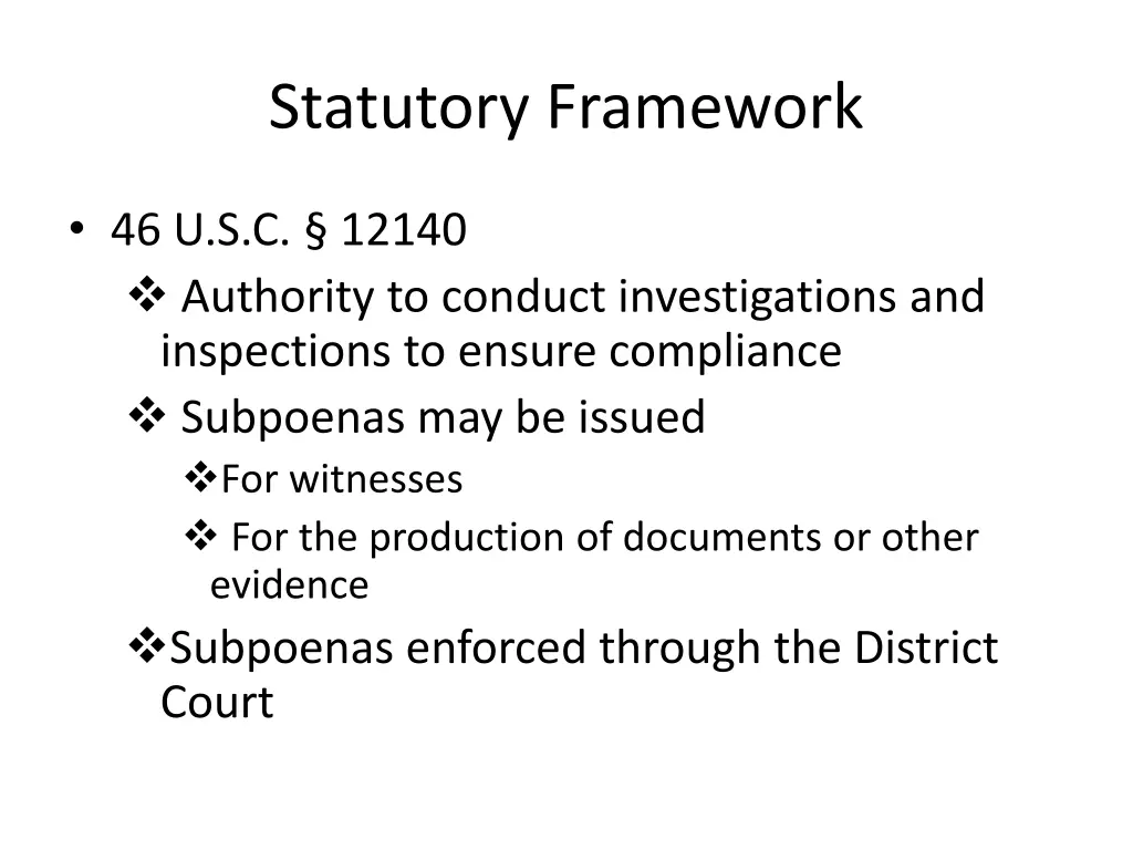 statutory framework 4