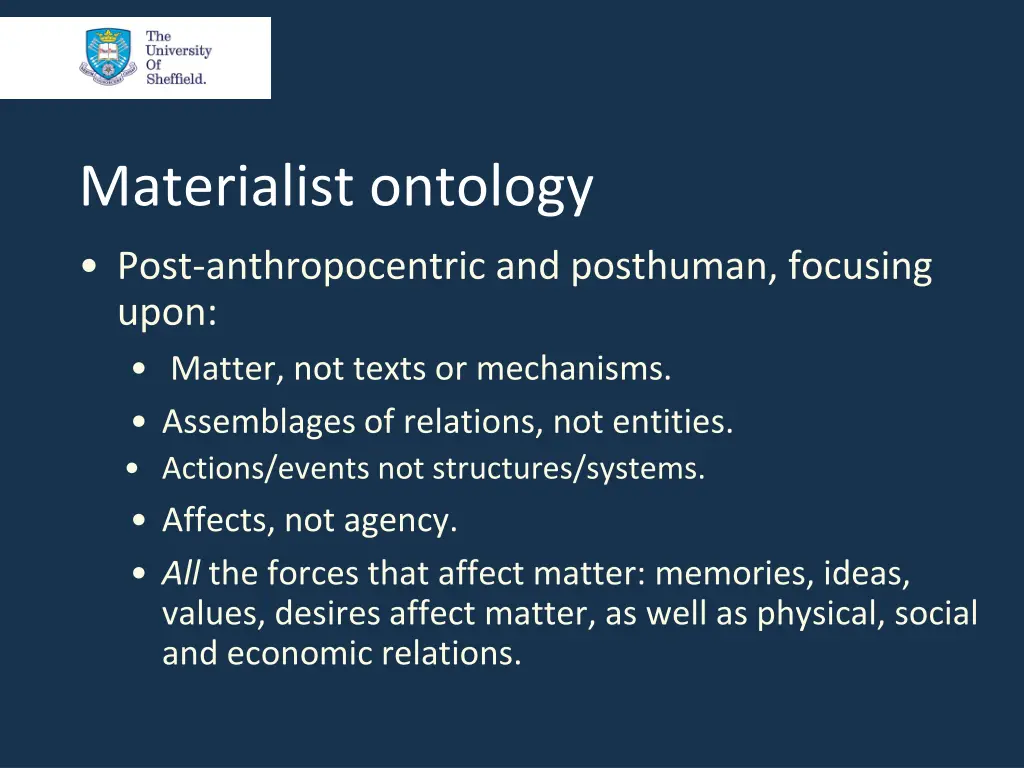 materialist ontology