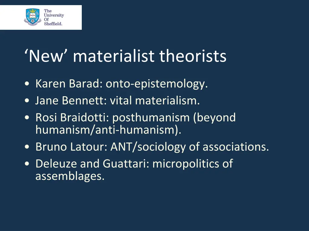 new materialist theorists