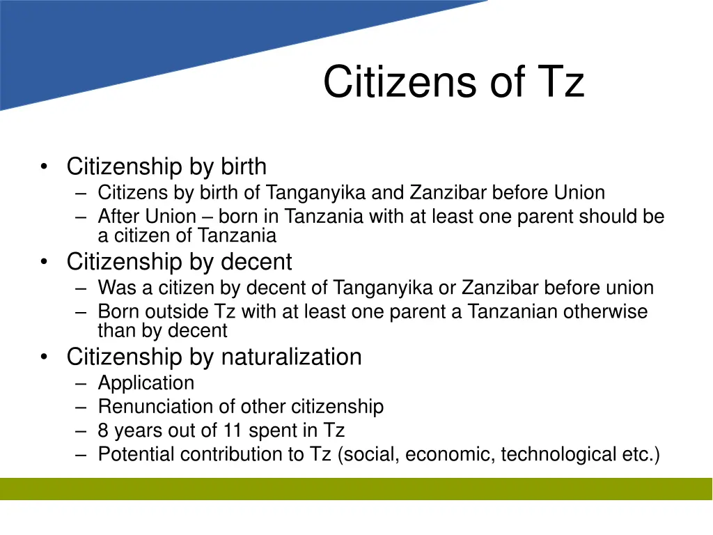 citizens of tz