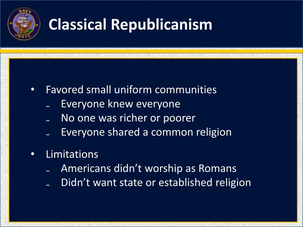 classical republicanism 1