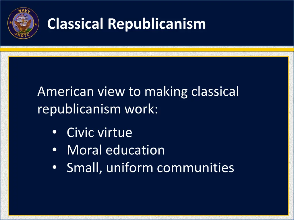 classical republicanism