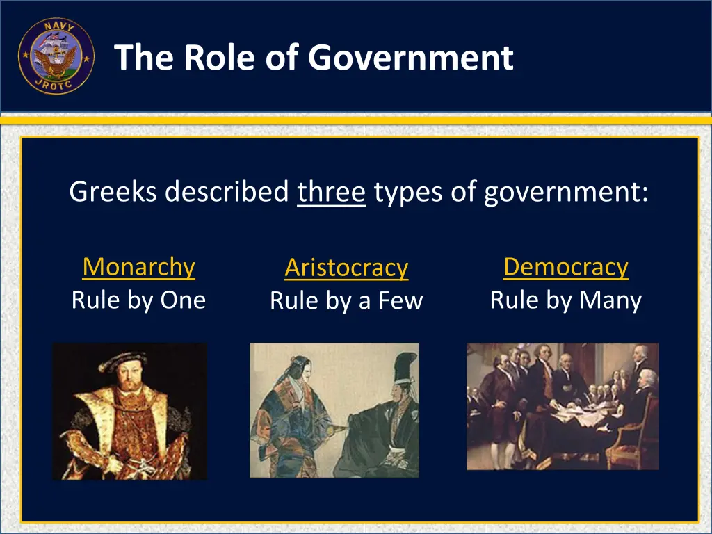 the role of government 1