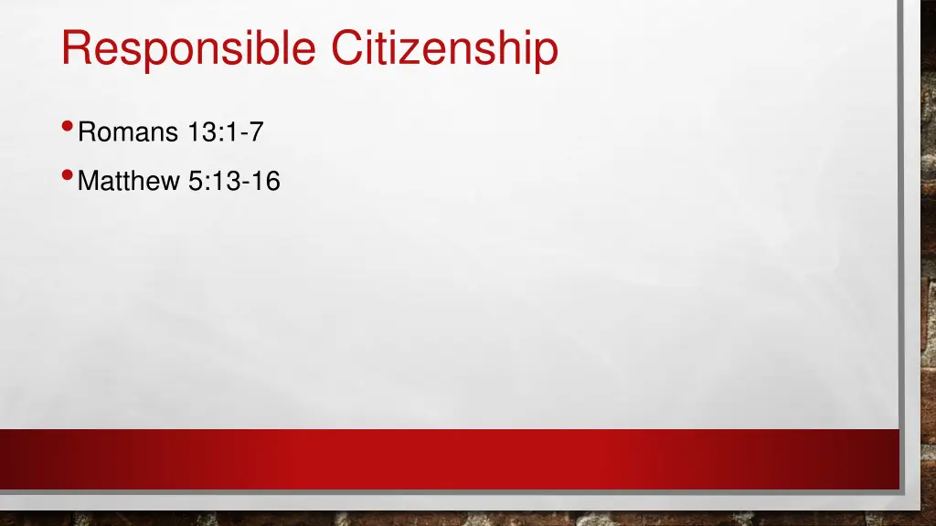 responsible citizenship