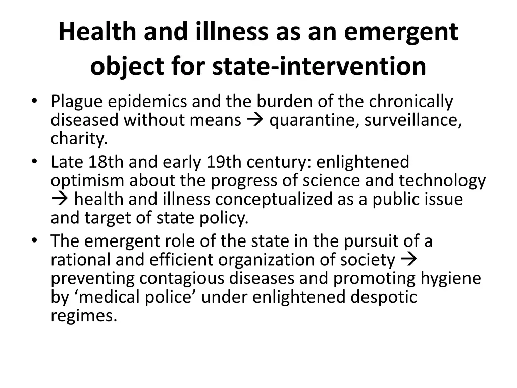 health and illness as an emergent object