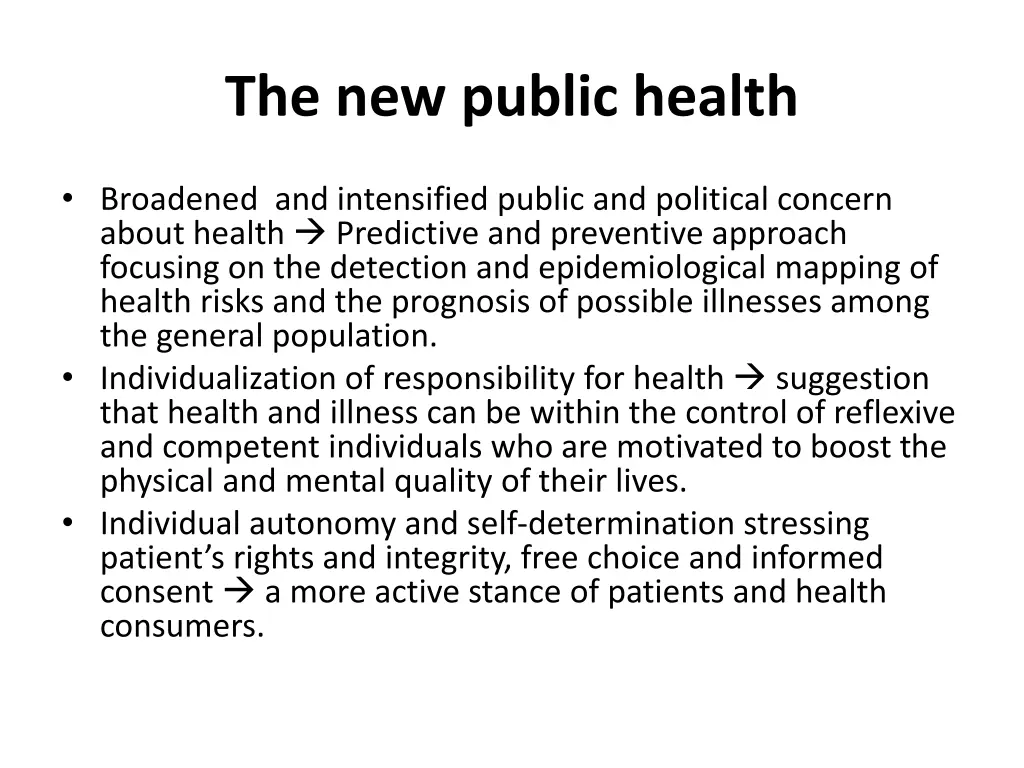 the new public health