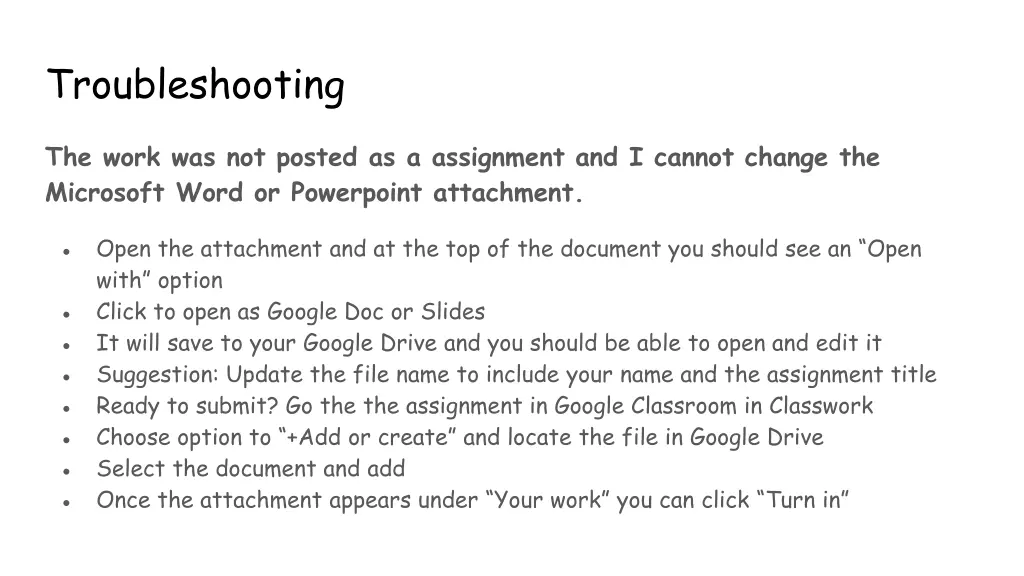 troubleshooting 1