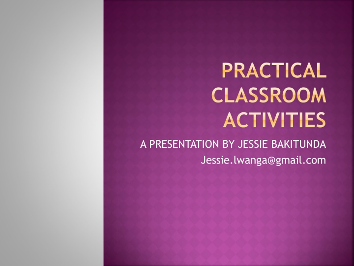 practical classroom activities