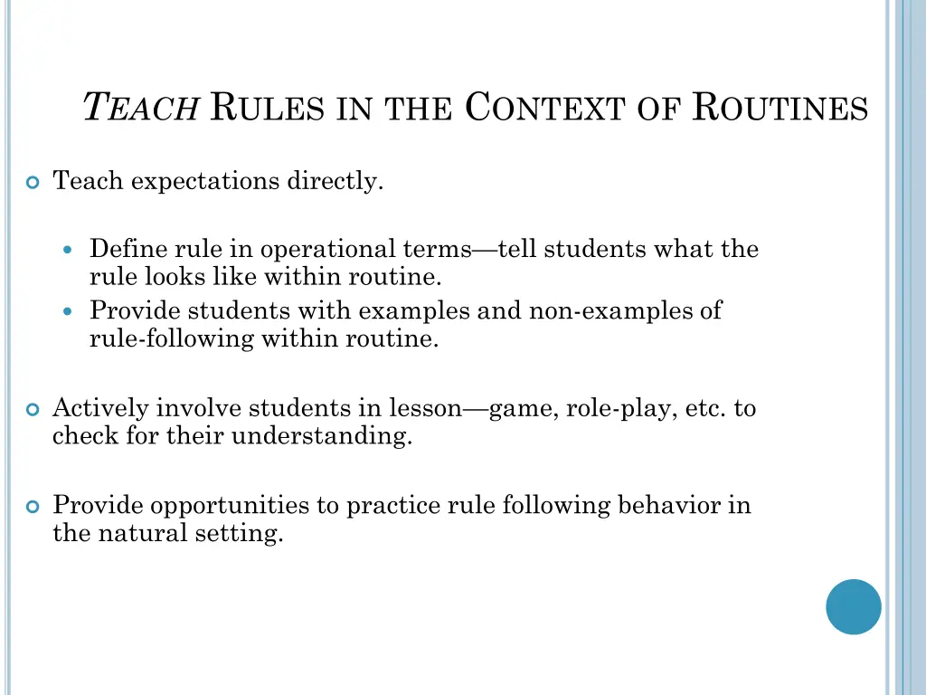 t each r ules in the c ontext of r outines