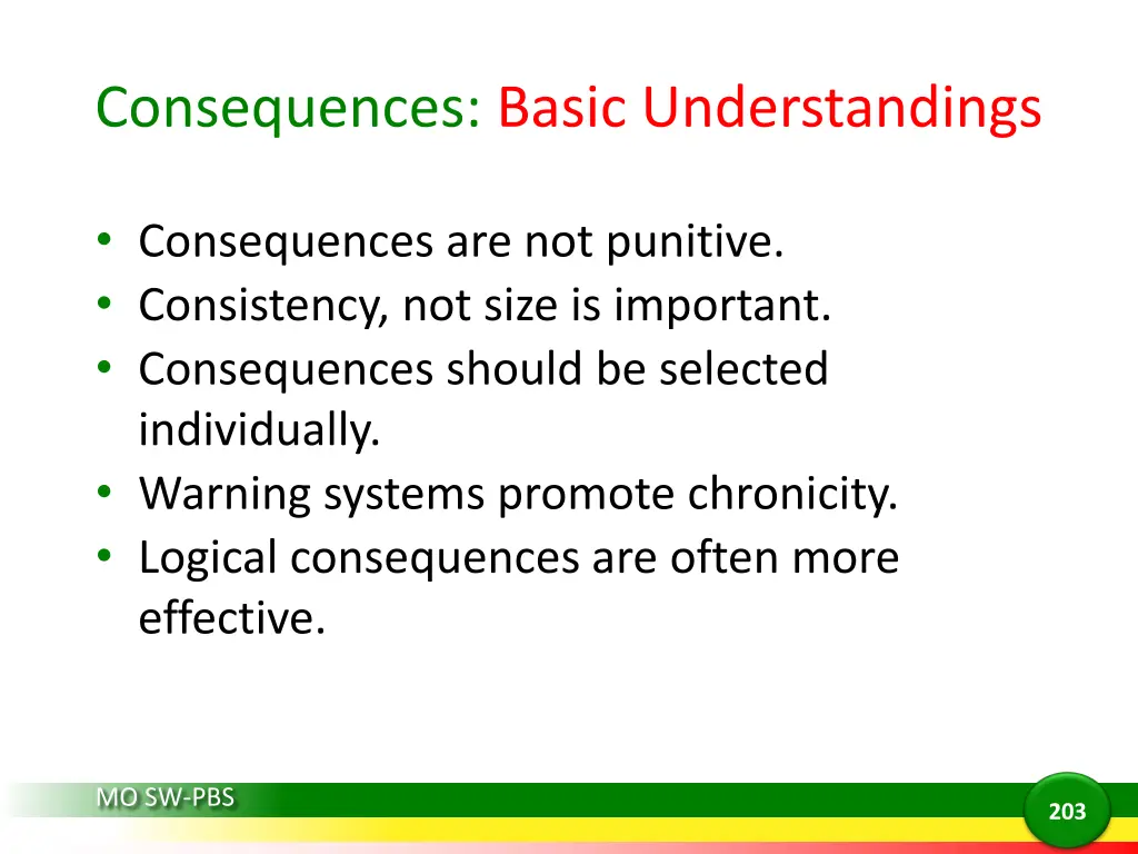 consequences basic understandings