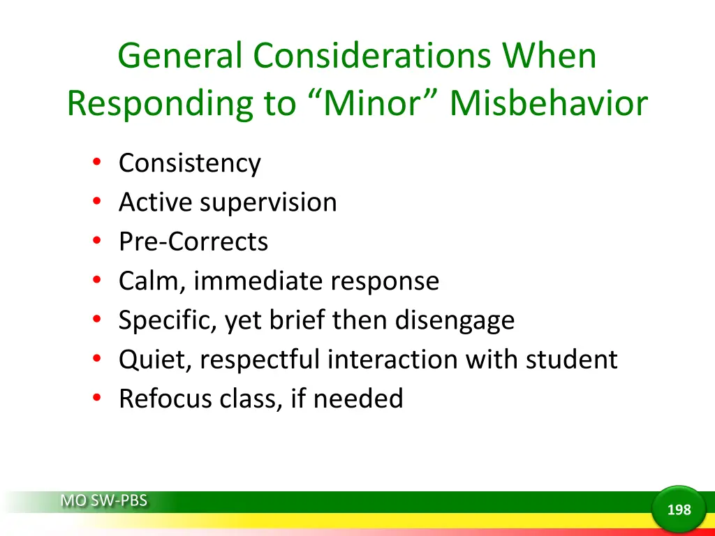 general considerations when responding to minor