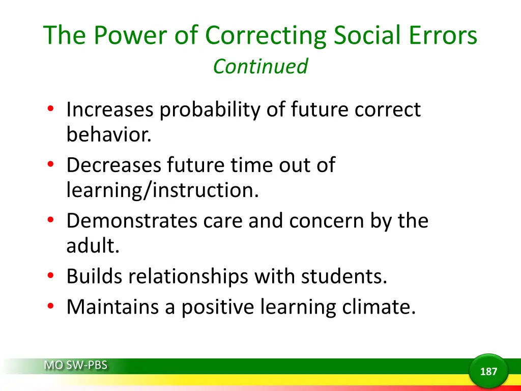 the power of correcting social errors continued