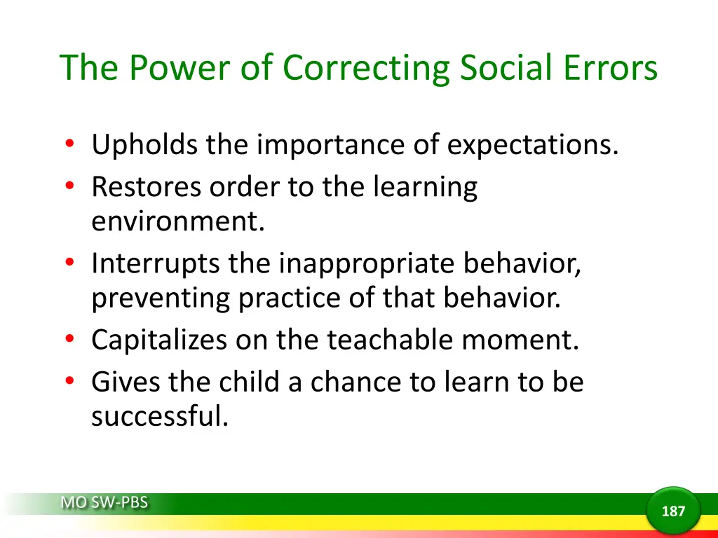 the power of correcting social errors