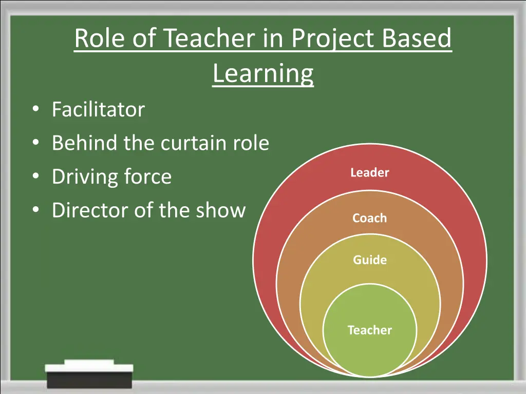 role of teacher in project based learning