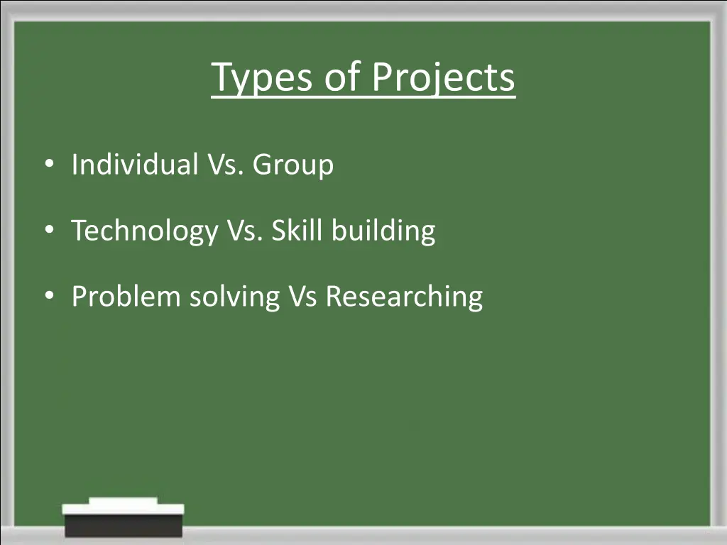 types of projects