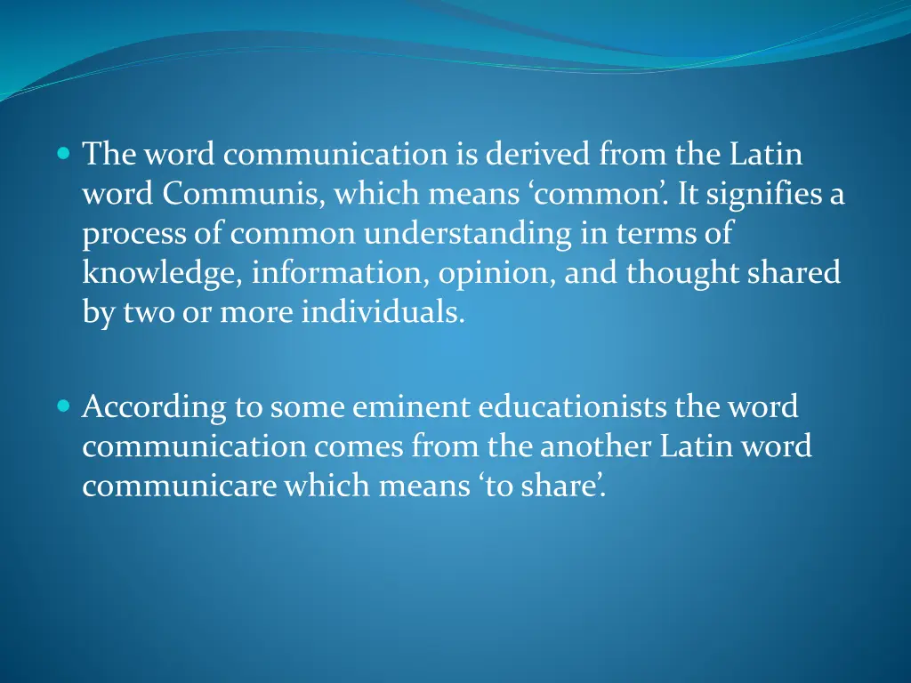 the word communication is derived from the latin