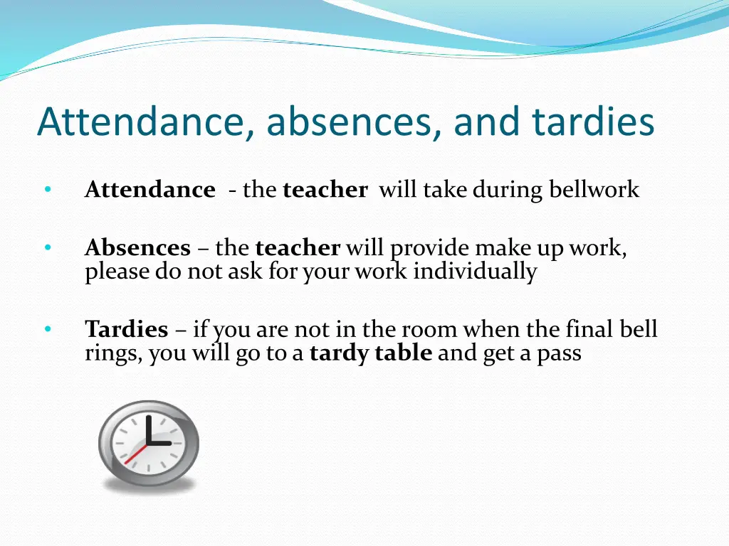 attendance absences and tardies