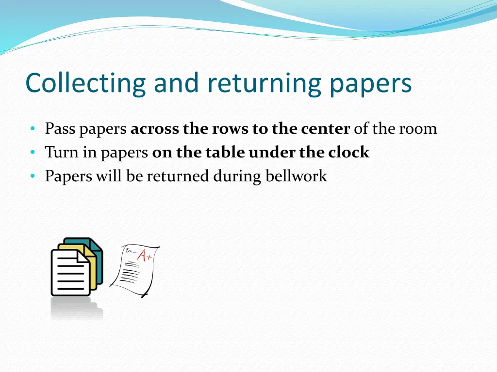 collecting and returning papers