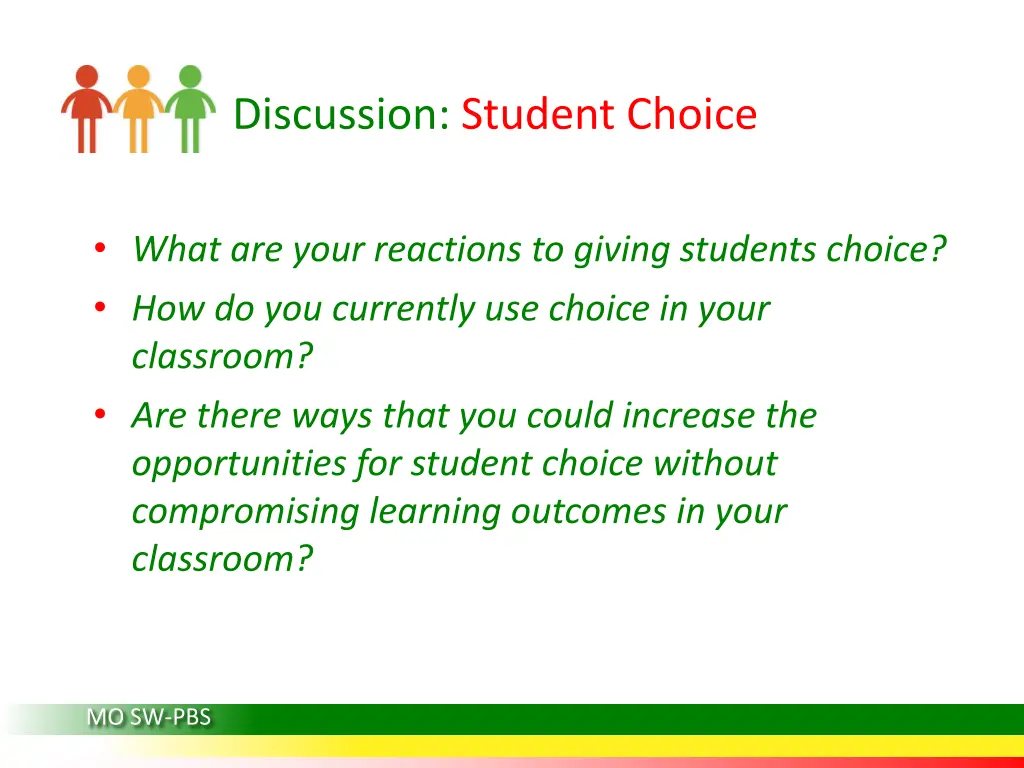 discussion student choice