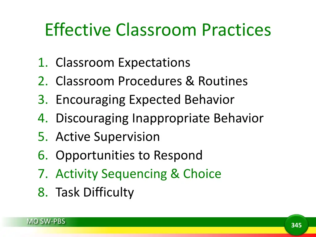 effective classroom practices