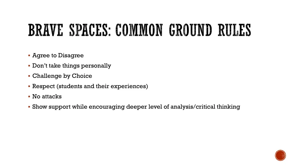 brave spaces common ground rules