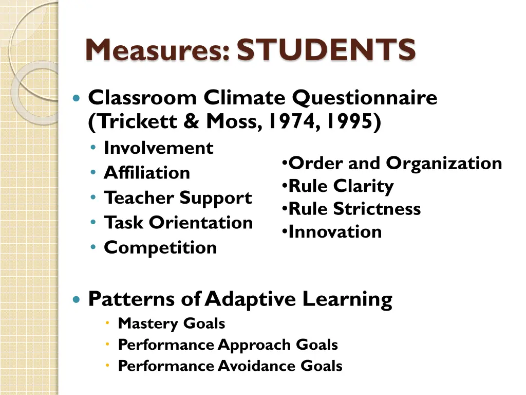 measures students